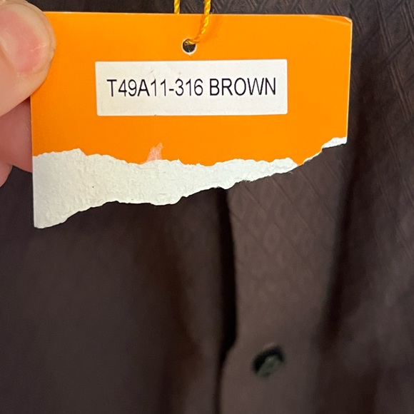 Thomas Dean Men’s Button Up Dress Shirt NEW XL - Picture 4 of 5